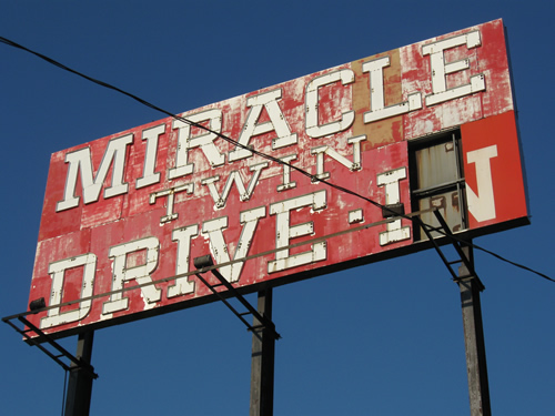 Miracle Twin Drive-In Theatre - Fading Fast June 2012 (newer photo)
